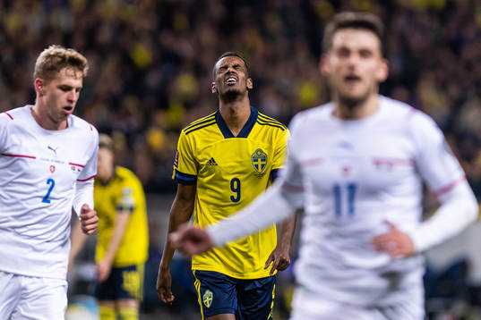Alexander Isak of Sweden looks dejected