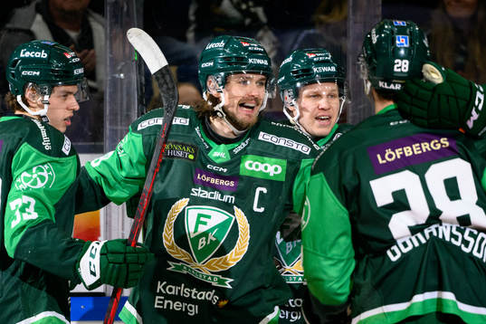 Färjestads Albert Johansson, Linus Johansson och Daniel