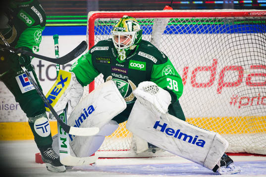 Färjestads målvakt Dominik Furch
