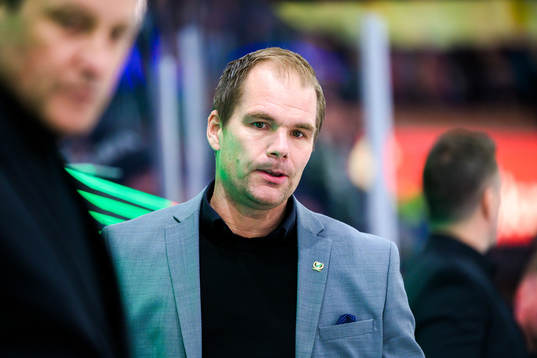Färjestads tränare Tomas Mitell