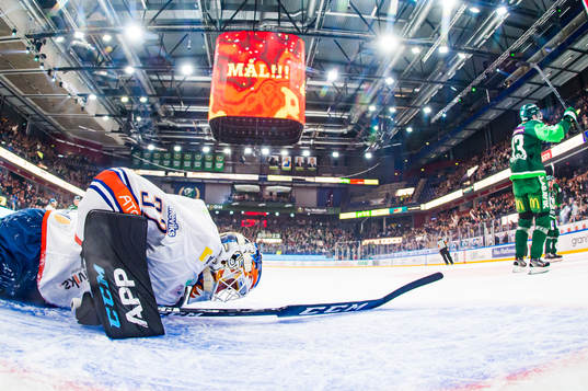 Växjös målvakt Emil Larmi deppar