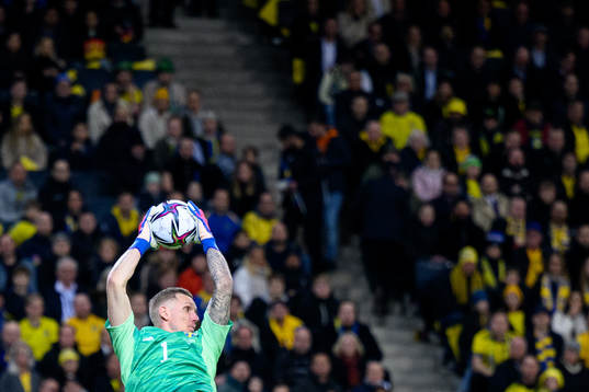 goalkeeper Robin Olsen of Sweden