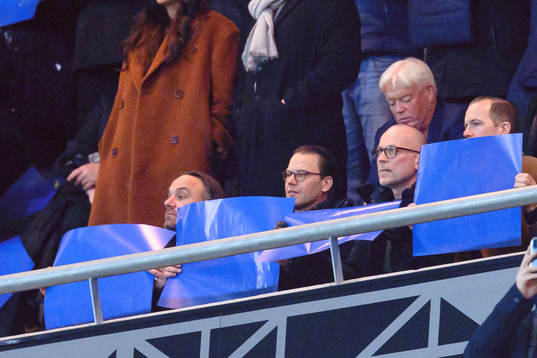 Prince Daniel of Sweden in the stands