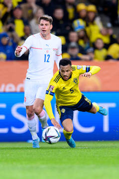 Lukas Masopust of Czech Republic and Martin Olsson of Sweden