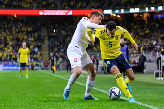 Lukas Masopust of Czech Republic and Martin Olsson of Sweden
