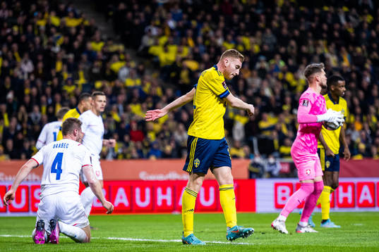 Dejan Kulusevski of Sweden looks dejected