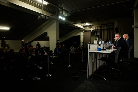head coach Janne Andersson of Sweden at the press conference