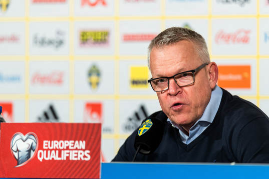 head coach Janne Andersson of Sweden at the press conference