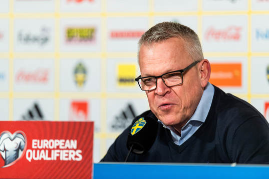 head coach Janne Andersson of Sweden at the press conference