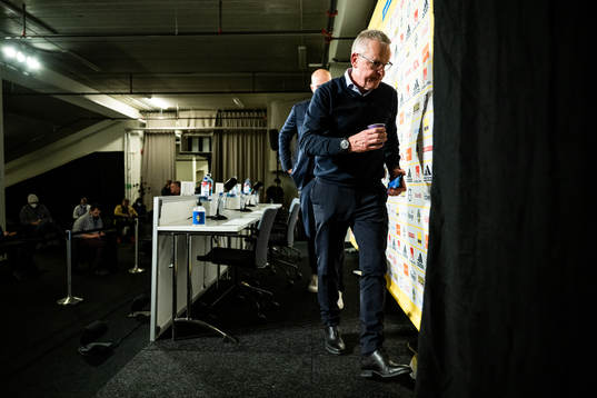 head coach Janne Andersson of Sweden at the press conference