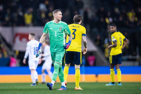 goalkeeper Robin Olsen of Sweden