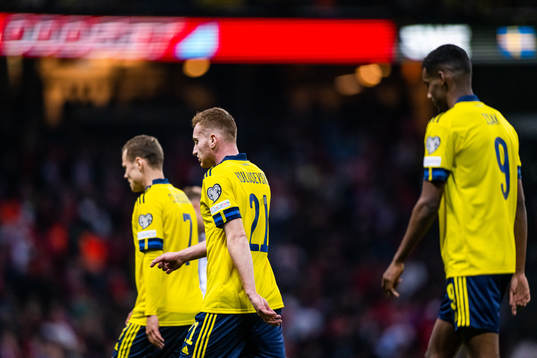 Viktor Claesson, Dejan Kulusevski and Alexander Isak of