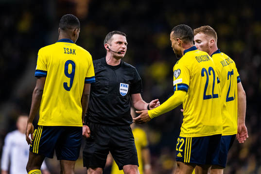 Alexander Isak, Robin Quaison and Dejan Kulusevski of