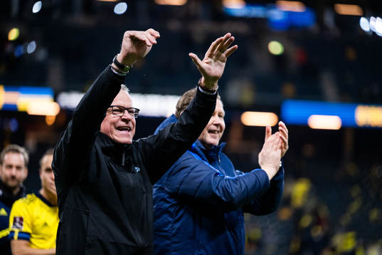 head coach Janne Andersson and Peter Wettergren, assistant