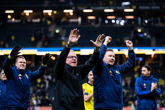head coach Janne Andersson and Peter Wettergren, assistant