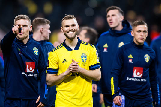 Jesper Karlström of Sweden celebrates