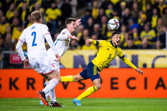 Martin Olsson of Sweden falls