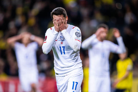 Milan Havel of Czech Republic looks dejected