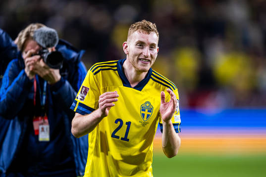 Dejan Kulusevski of Sweden celebrates