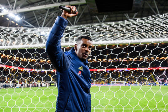 Alexander Isak of Sweden celebrates