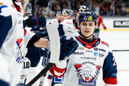Linköpings Elliot Ekmark jublar
