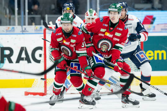 Frölundas Nicklas Lasu och Simon Edvinsson