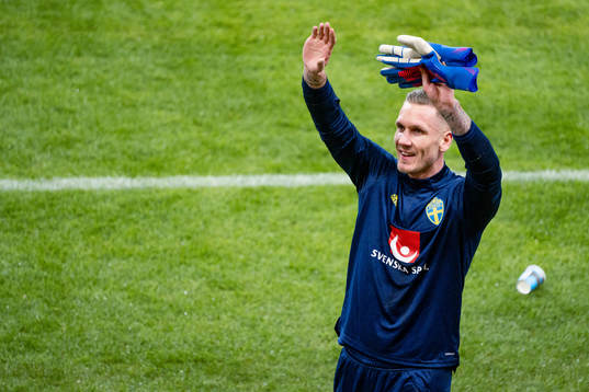 Goalkeeper Robin Olsen of Sweden