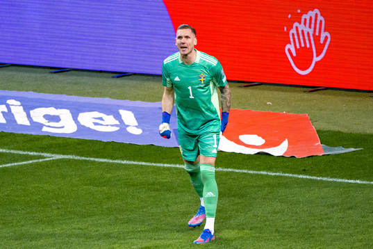 Goalkeeper Robin Olsen of Sweden