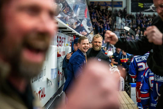 Oskarshamns tränare Martin Filander och assisterande