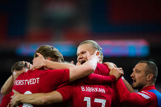 Erling Braut Haaland of Norway celebrates