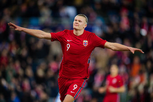 Erling Braut Haaland of Norway celebrates