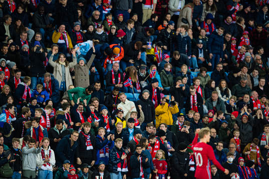 Spectators in the stands