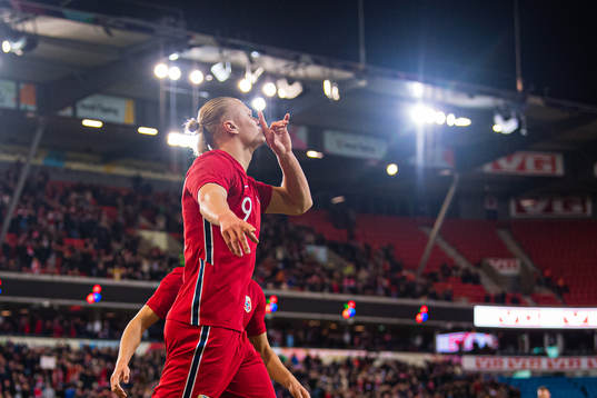 Erling Braut Haaland of Norway celebrates