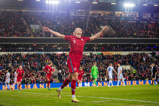 Erling Braut Haaland of Norway celebrates