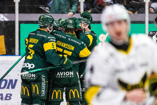 Björklövens spelare jublar