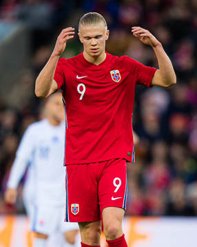 Erling Braut Haaland of Norway looks dejected