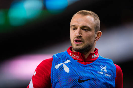 Veton Berisha of Norway warms up