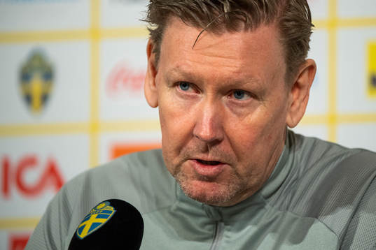 Assisted head coach Peter Wettergren of Sweden attends a