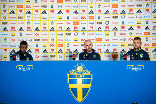 Alexander Isak, Marcus Danielson and Jesper Karlström of