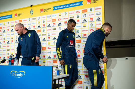 Alexander Isak, Marcus Danielson and Jesper Karlström of
