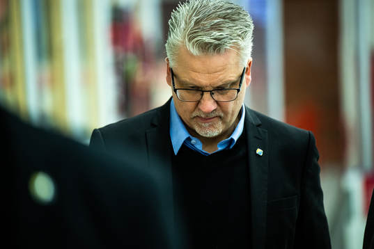 Södertäljes tränare Per Hånberg  deppar