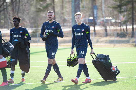 Helsingborgs Albert Ejupi och Emil Hellman