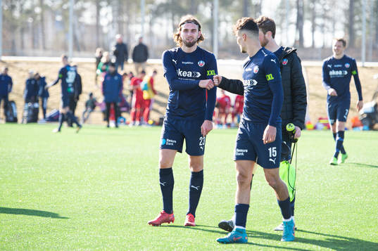 Helsingborgs Ali Suljić och Assad Al Hamlawi