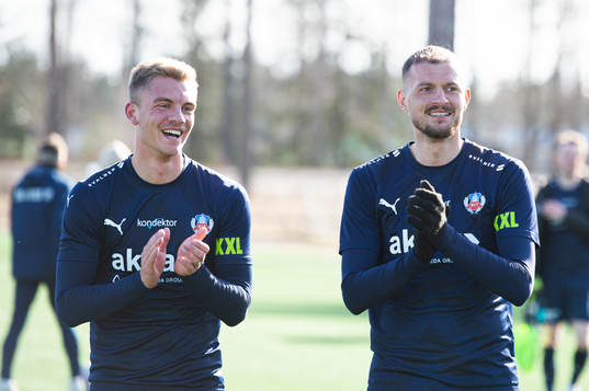 Helsingborgs Dennis Olsson och Albert Ejupi
