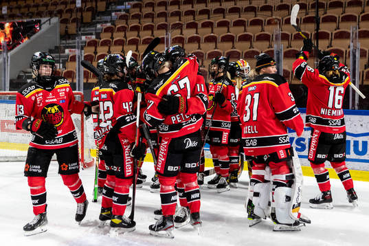 Luleås spelare jublar