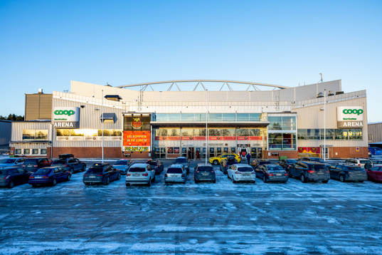 Exteriör av Coop Norrbotten Arena