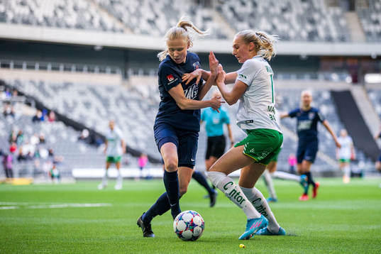 Eskilstunas Elin Rombing och Hammarbys Ellen Wangerheim