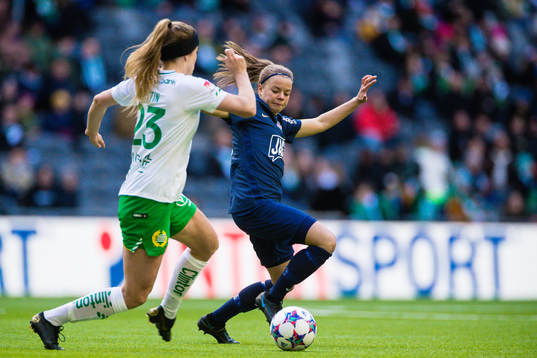 Hammarbys Emma Westin och Eskilstunas Chloe Eriksson