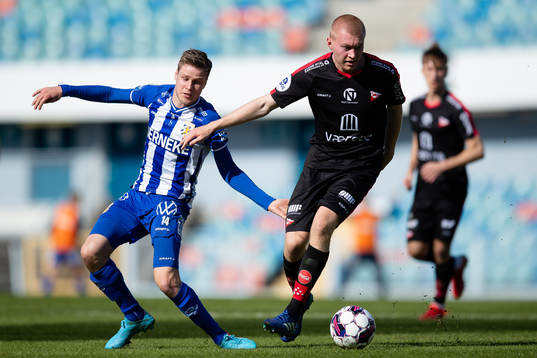 IFK Göteborgs Gustaf Norlin och Fredrikstads Tage Johansen