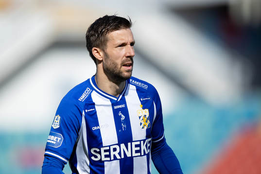 IFK Göteborgs Mattias Bjärsmyr innan  träningsmatchen i